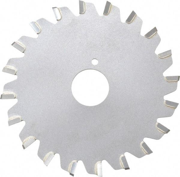 Onsrud - 3" Diam x 0.095" Blade Thickness x 5/8" Arbor Hole Diam, 20 Tooth Slitting and Slotting Saw - Arbor Connection, Right Hand, Uncoated, Carbide-Tipped, -5° Rake - Benchmark Tooling