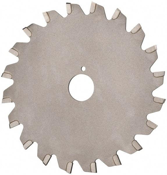 Onsrud - 3-1/2" Diam x 0.095" Blade Thickness x 5/8" Arbor Hole Diam, 20 Tooth Slitting and Slotting Saw - Arbor Connection, Right Hand, Uncoated, Carbide-Tipped, -5° Rake - Benchmark Tooling