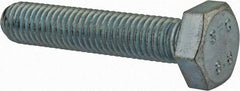 Value Collection - M10x1.50mm Metric Coarse, 50mm Length Under Head Hex Head Cap Screw - Fully Threaded, Grade 8.8 Steel, Zinc-Plated Finish, 17mm Hex - Benchmark Tooling
