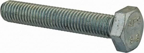 Value Collection - M10x1.50mm Metric Coarse, 60mm Length Under Head Hex Head Cap Screw - Fully Threaded, Grade 8.8 Steel, Zinc-Plated Finish, 17mm Hex - Benchmark Tooling