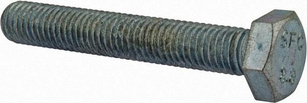 Value Collection - M10x1.50mm Metric Coarse, 65mm Length Under Head Hex Head Cap Screw - Fully Threaded, Grade 8.8 Steel, Zinc-Plated Finish, 17mm Hex - Benchmark Tooling