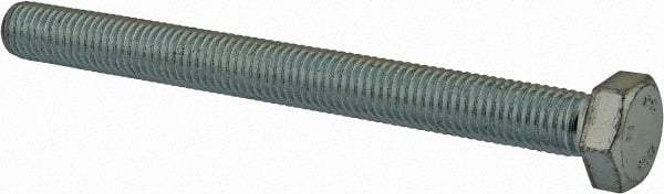 Value Collection - M12x1.75mm Metric Coarse, 130mm Length Under Head Hex Head Cap Screw - Fully Threaded, Grade 8.8 Steel, Zinc-Plated Finish, 19mm Hex - Benchmark Tooling