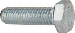 Value Collection - M12x1.75mm Metric Coarse, 40mm Length Under Head Hex Head Cap Screw - Fully Threaded, Grade 8.8 Steel, Zinc-Plated Finish, 19mm Hex - Benchmark Tooling