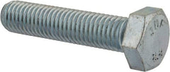 Value Collection - M12x1.75mm Metric Coarse, 55mm Length Under Head Hex Head Cap Screw - Fully Threaded, Grade 8.8 Steel, Zinc-Plated Finish, 19mm Hex - Benchmark Tooling