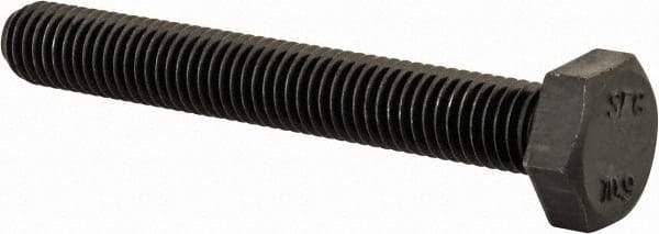 Value Collection - M10x1.50mm Metric Coarse, 75mm Length Under Head Hex Head Cap Screw - Fully Threaded, Grade 10.9 Steel, Uncoated, 17mm Hex - Benchmark Tooling