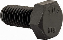 Value Collection - M12x1.75mm Metric Coarse, 25mm Length Under Head Hex Head Cap Screw - Fully Threaded, Grade 10.9 Steel, Uncoated, 19mm Hex - Benchmark Tooling