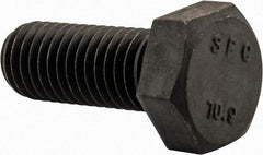 Value Collection - M12x1.75mm Metric Coarse, 30mm Length Under Head Hex Head Cap Screw - Fully Threaded, Grade 10.9 Steel, Uncoated, 19mm Hex - Benchmark Tooling