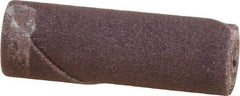 Merit Abrasives - 1/2" Max Roll Diam x 1-1/2" OAL, 180 Grit Aluminum Oxide Straight Cartridge Roll - 1/8" Pilot Hole Diam, Very Fine Grade - Benchmark Tooling