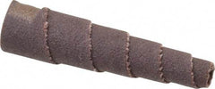 Merit Abrasives - 1-1/2" Long x 3/8" Diam, Aluminum Oxide, Full Taper Cartridge Roll - 180 Grit, 1/8" Pilot Hole Diam, Very Fine Grade - Benchmark Tooling