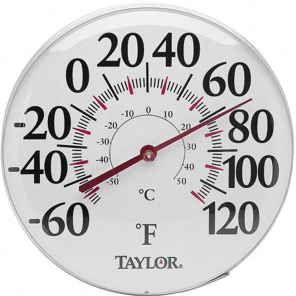 Taylor - -40 to 120°F, Window and Wall Thermometer - 18 Inch Diameter - Benchmark Tooling