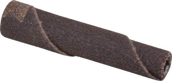 Standard Abrasives - 5/16" Max Roll Diam x 1-1/2" OAL, 80 Grit Aluminum Oxide Straight Cartridge Roll - 1/8" Pilot Hole Diam, Medium Grade - Benchmark Tooling