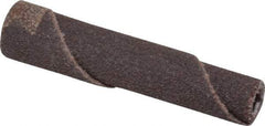 Standard Abrasives - 5/16" Max Roll Diam x 1-1/2" OAL, 80 Grit Aluminum Oxide Straight Cartridge Roll - 1/8" Pilot Hole Diam, Medium Grade - Benchmark Tooling