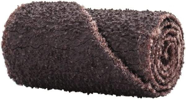 Merit Abrasives - 1/2" Max Roll Diam x 1" OAL, 50 Grit Aluminum Oxide Straight Cartridge Roll - 1/8" Pilot Hole Diam, Coarse Grade - Benchmark Tooling
