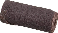 Merit Abrasives - 5/8" Max Roll Diam x 1-1/2" OAL, 80 Grit Aluminum Oxide Straight Cartridge Roll - 3/16" Pilot Hole Diam, Medium Grade - Benchmark Tooling