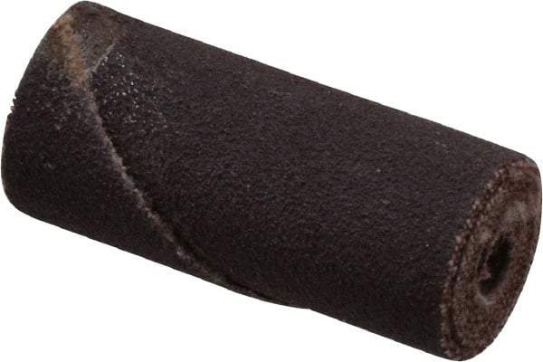 Merit Abrasives - 5/8" Max Roll Diam x 1-1/2" OAL, 120 Grit Straight Cartridge Roll - 3/16" Pilot Hole Diam, Fine Grade - Benchmark Tooling