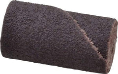 Merit Abrasives - 3/4" Max Roll Diam x 1-1/2" OAL, 80 Grit Aluminum Oxide Straight Cartridge Roll - 3/16" Pilot Hole Diam, Medium Grade - Benchmark Tooling
