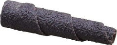 Merit Abrasives - 1-1/2" Long x 3/8" Diam, Aluminum Oxide, Full Taper Cartridge Roll - 80 Grit, 1/8" Pilot Hole Diam, Medium Grade - Benchmark Tooling