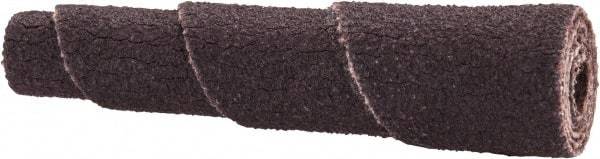 Merit Abrasives - 1-1/2" Long x 3/8" Diam, Aluminum Oxide, Full Taper Cartridge Roll - 120 Grit, 1/8" Pilot Hole Diam, Fine Grade - Benchmark Tooling