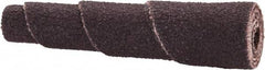 Merit Abrasives - 1-1/2" Long x 3/8" Diam, Aluminum Oxide, Full Taper Cartridge Roll - 120 Grit, 1/8" Pilot Hole Diam, Fine Grade - Benchmark Tooling
