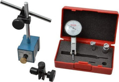 SPI - 0.0005" Graduation, 0-100 Dial Reading, Indicator & Base Kit - 0.0005 Inch Graduation, Includes Dial Test Indicator Set, Magnetic Base - Benchmark Tooling