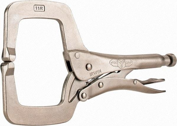 Irwin - 11" OAL C-Clamp Locking Pliers - 2-5/8" Jaw Depth, 3-3/8" Jaw Opening - Benchmark Tooling