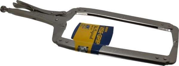 Irwin - 18" OAL C-Clamp Locking Pliers - 9-1/2" Jaw Depth, 8" Jaw Opening - Benchmark Tooling