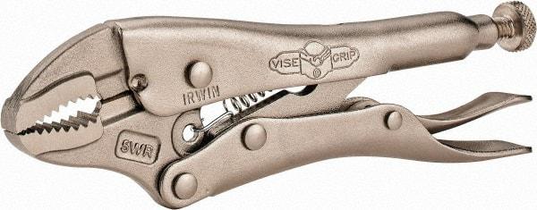 Irwin - 5" OAL Curved Jaw Locking Pliers - 1-1/4" Jaw Opening, Standard Handle - Benchmark Tooling