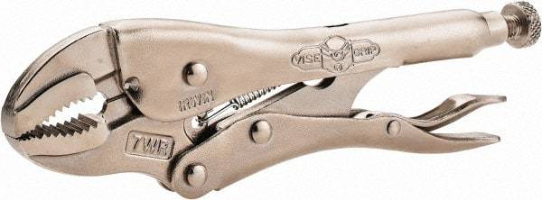 Irwin - 7" OAL Curved Jaw Locking Pliers - 1-5/8" Jaw Opening, Standard Handle - Benchmark Tooling