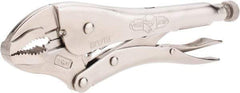 Irwin - 10" OAL Curved Jaw Locking Pliers - 1-7/8" Jaw Opening, Standard Handle - Benchmark Tooling