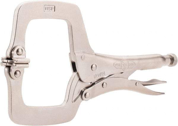 Irwin - 11" OAL C-Clamp Locking Pliers - 2-5/8" Jaw Depth, 3-3/8" Jaw Opening - Benchmark Tooling