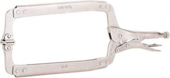 Irwin - 18" OAL C-Clamp Locking Pliers - 9-1/2" Jaw Depth, 8" Jaw Opening - Benchmark Tooling