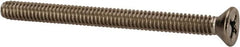 Value Collection - 1/4-20 UNC, 3" OAL Phillips Drive Machine Screw - Flat Head, Grade 316 Stainless Steel, Uncoated, Without Washer - Benchmark Tooling