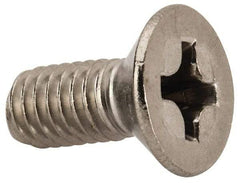 Value Collection - 5/16-18 UNC, 3/4" OAL Phillips Drive Machine Screw - Flat Head, Grade 316 Stainless Steel, Uncoated, Without Washer - Benchmark Tooling