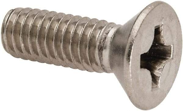 Value Collection - 5/16-18 UNC, 1" OAL Phillips Drive Machine Screw - Flat Head, Grade 316 Stainless Steel, Uncoated, Without Washer - Benchmark Tooling