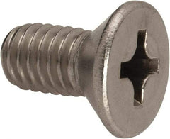 Value Collection - 3/8-16 UNC, 3/4" OAL Phillips Drive Machine Screw - Flat Head, Grade 316 Stainless Steel, Uncoated, Without Washer - Benchmark Tooling