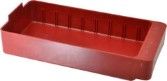 Quantum Storage - 28 Lb. Load Capacity, 11-5/8" Deep, Red High-Impact Polystyrene Drawer Bin - 2-1/8" High x 5-9/16" Wide x 11-5/8" Long - Benchmark Tooling