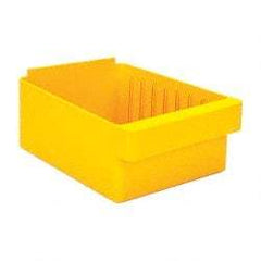 Quantum Storage - 28 Lb. Load Capacity, 11-5/8" Deep, Yellow High-Impact Polystyrene Drawer Bin - 4-5/8" High x 8-3/8" Wide x 11-5/8" Long - Benchmark Tooling