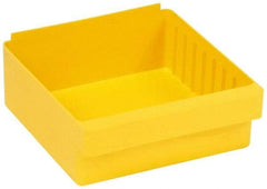 Quantum Storage - 28 Lb. Load Capacity, 11-5/8" Deep, Yellow High-Impact Polystyrene Drawer Bin - 4-5/8" High x 11-1/8" Wide x 11-5/8" Long - Benchmark Tooling