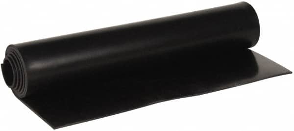 Made in USA - 36" Wide, 0.093" Thick, Buna-N Rubber Foam Sheet - 45 to 55 Durometer, Black, -40 to 212°F, 1,500 psi Tensile Strength, Cut-to-Length - Benchmark Tooling