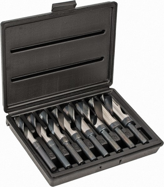 Triumph Twist Drill - 9/16 to 1", 118° Point, Oxide Finish, High Speed Steel Reduced Shank Drill Bit Set - Benchmark Tooling