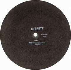 Everett - 20" Aluminum Oxide Cutoff Wheel - 3/16" Thick, 1" Arbor, Use with Gas Powered Saws - Benchmark Tooling