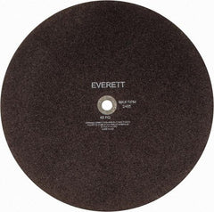 Everett - 22" Aluminum Oxide Cutoff Wheel - 3/16" Thick, 1" Arbor, Use with Gas Powered Saws - Benchmark Tooling