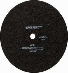 Everett - 14" Cutoff Wheel - 1/8" Thick, 1" Arbor, Use with Gas Powered Saws - Benchmark Tooling