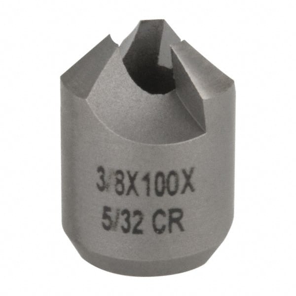 Made in USA - 3/8" Cutter Head Diam, 5/32" Pilot Hole Diam, High Speed Steel Reverse Countersink - Benchmark Tooling