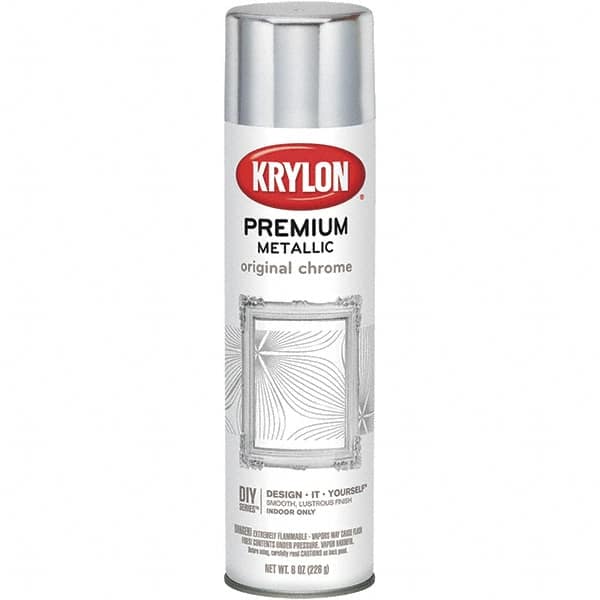 Krylon - Original Chrome, Gloss, Metallic Spray Paint - 8 oz Container - Benchmark Tooling