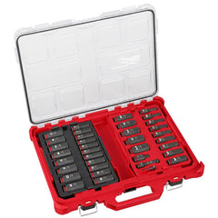 Impact Socket Set: 36 Pc, 3/8″ Drive 6 Point, Black Finish