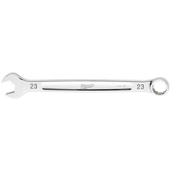 Combination Wrench: 23 mm Head Size Steel, Chrome-Plated