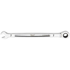 Combination Wrench: 7 mm Head Size Steel, Chrome-Plated