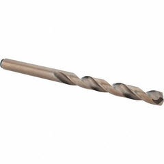 Chicago-Latrobe - 6.7mm 135° Cobalt Jobber Drill - Gold Finish Finish, Right Hand Cut, Spiral Flute, Straight Shank, 101mm OAL, Split Point - Benchmark Tooling
