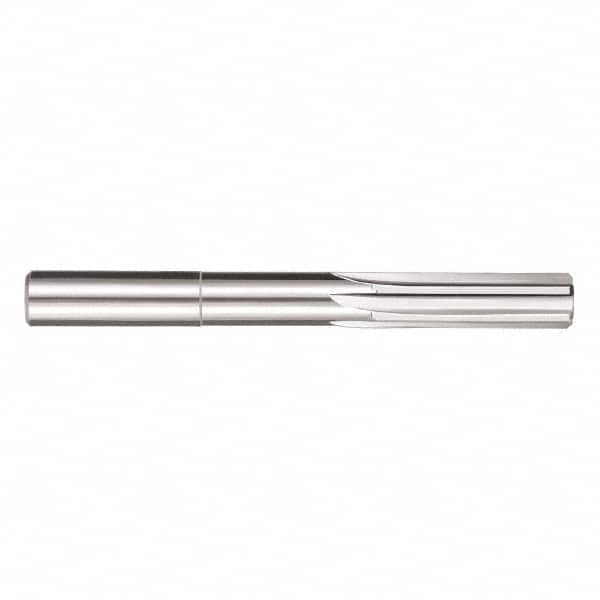 SGS - 27/64" Solid Carbide 6 Flute Chucking Reamer - Straight Flute, 27/64" Straight Shank, 4" OAL - Benchmark Tooling